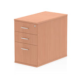 Impulse 800mm Deep 3 Drawer Desk High Pedestal Beech I000071 DD